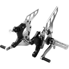 Kawasaki Z900 Uyumlu Sürücü Basamak Braketi Takım Gümüş