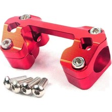 Belirtilmemiş Universal Motosiklet Gidon Kelepçesi 28 mm Kırmızı