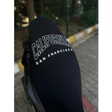Utku Giyim Baskılı 50 cc 100 cc 125 cc Scoterlara Uyumlu Motosiklet Sele Kılıfı Siyah Renk