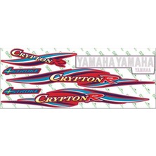 Yamaha Crypton 2005 - 2008 Uyumlu Kırmızı Sticker Set 001