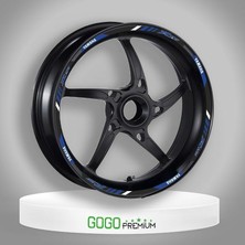 Reflektör Mavi Baskı Yamaha R25 Uyumlu 1 Set Jant Şeridi