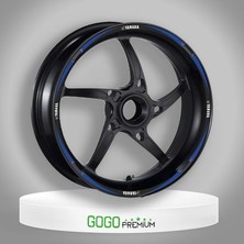 Mavi Siyah Yamaha Uyumlu Reflektörlü 1 Set Jant Şeridi