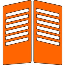 Belirtilmemiş Cg Florasan Turuncu Yan Kapak Sticker