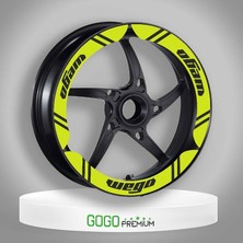 Tvs Wego 110 2012 - 2024 Uyumlu Flo Sarı Geniş 1 Set Jant Şeridi