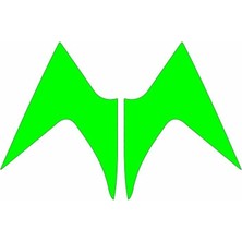 Mondial Mh Drift 2011 - 2020 Uyumlu Flo Yeşil Ön Siperlik Yan Sticker