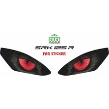 Rks Srk 125 R 2023 - 2025 Uyumlu Far Sticker Kırmızı