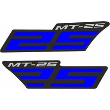 Yamaha Mt-25 Uyumlu Mavi Yan Stıcker Set