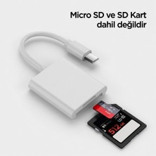 Sezy Type-C SD ve Micro SD Kart Okuyucu, Telefon/Tablet/Laptop Tak Çalıştır OTG Adaptör