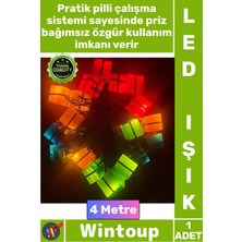 Wintoup #led Dekoratif Parıltı 4 Metre 20 LED Pilli 2 Kademeli Şık Hediye Kutusu Yılbaşı Ağacı Süsü LED Işık