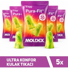 Moldex Ultra Konforlu Uyku ve Gürültü Önleyici 7700 Pura-Fit Kulak Tıkacı - 5 Paket