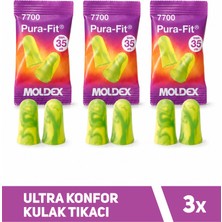 Moldex Ultra Konforlu Uyku ve Gürültü Önleyici 7700 Pura-Fit Kulak Tıkacı - 3 Paket