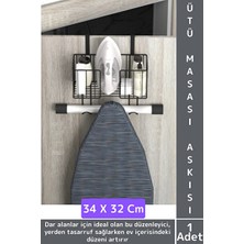 UltraMint Montaj Gerektirmeyen Kapı Arkası Ütü Masası Asma Aparatı, Yer Tasarrufu