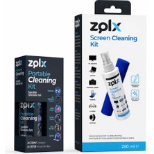 Zolx 30ML Taşınabilir Temizleme Kiti + Zolx 250ML Ekran Temizleme Seti Lcd, Led, Ekran, Laptop, Tablet, Bilgisayar, Televizyon, Cep Telefonu