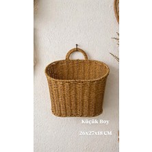 Nomikase Rattan Asılabilir Sepet Çiçeklik Kapı Süsü