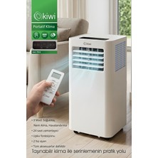 Kiwi 9000 Btu Portatif Klima – Kurulum Gerektirmeyen, Isıtma ve Soğutma Özellikli, 3’ü 1 Arada, Wi-Fi, Kumandalı, 24 Saat Zamanlayıcılı
