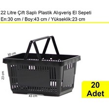 Nomikase Pratik Plastik Market Sepeti, 22 Litre, Çoklu Kullanım