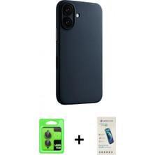 Marsilyan™- iPhone 17 Kılıf Zirve Modern Prime - Şeffaf Pasifik Cam Ekran Koruyucu + Raze Metal Kamera Lens - Gı