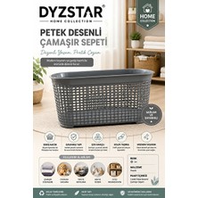 Nomikase Petek Desenli Çok Amaçlı Gri Çamaşır Sepeti, Modern ve Dayanıklı
