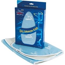 Nomikase Mavi Şık Ütü Masası Kılıfı, Kaymaz ve Pratik Koruma Sağlar
