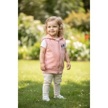 Erca Home Tekstil Ürünleri Şardonsuz Iki Iplik Kedi Kız Yelek 12 Ay,2y,3y,4y 5 Y Kız