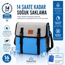 Perlotus 16 Lt Yalıtımlı Termos Piknik Kamp Çantası, Su Geçirmez, 8 mm Kalın Yalıtım 9-14 Saat Sıcak Soğuk Tutan Omuz Askılı Büyük Boy