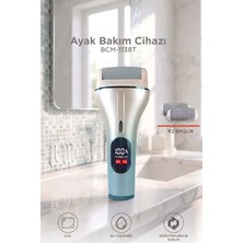 Başkenttekno Su Geçirmez Turbo Modlu Şarjlı Ayak Bakım Törpüsü 3 Parça Beyaz LED Ekranlı