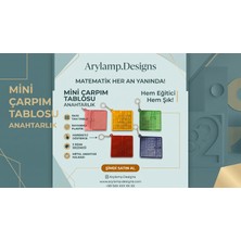 Arylamp Designs Mini Çarpım Tablosu Anahtarlık Mavi Renk Eğlenceli-Eğitici-Şık