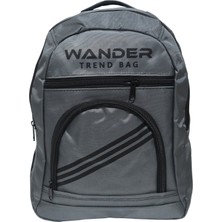 Bag Trend BT Unisex Çok Bölmeli Sırt Çantası 4 Gözlü Içi Astarlı Okul Spor Günlük Kullanım,(Koyu Gri)
