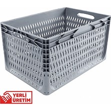 Nomikase Gri Delikli Plastik Kasa – Sağlam ve