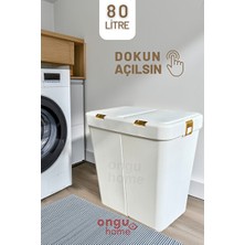 Nomikase Iki Bölmeli Gold Dokunmatik Çamaşır ve Çöp Kovası