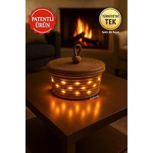 Nomikase Işıklı Jüt Sepet - Ramazan ve Hoşgeldin Dekorasyonu
