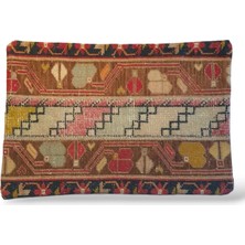 Ottoman Pouffe Art Deco Bohem Eskitme Özel Seri Halı El Dokuması Vintage Kırlent Minder 40X60CM [014]