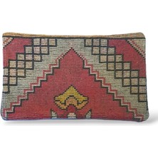 Ottoman Pouffe Art Deco Bohem Eskitme Özel Seri Halı El Dokuması Vintage Kırlent Minder 30X50CM [10]