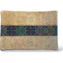 Ottoman Pouffe Art Deco Bohem Eskitme Özel Seri Halı El Dokuması Vintage Kırlent Minder 40X60CM [010]
