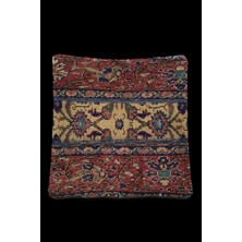 Ottoman Pouffe Art Deco Bohem Özel Seri Halı El Dokuması Vintage Kırlent Minder 40X40CM (0133)