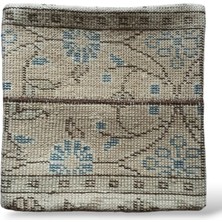 Ottoman Pouffe Art Deco Bohem Özel Seri Halı El Dokuması Vintage Kırlent Minder 30X30CM [015]