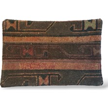 Ottoman Pouffe Art Deco Bohem Eskitme Özel Seri Halı El Dokuması Vintage Kırlent Minder 40X60CM (21)