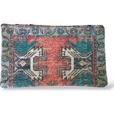 Ottoman Pouffe Art Deco Bohem Halı El Dokuması Vintage Kırlent Minder 30X50CM [16]