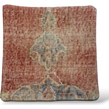 Ottoman Pouffe Art Deco Eskitme Özel Seri Bohem Halı El Dokuması Vintage Kırlent Minder 40X40CM (0220)