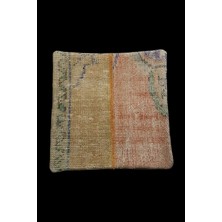 Ottoman Pouffe Art Deco Bohem Özel Seri Halı El Dokuması Vintage Kırlent Minder 40X40CM (0165)