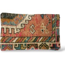 Ottoman Pouffe Art Deco Bohem Eskitme Özel Seri Halı El Dokuması Vintage Kırlent Minder 30X50CM [85]