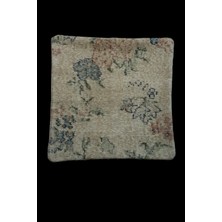 Ottoman Pouffe Art Deco Bohem Özel Seri Halı El Dokuması Vintage Kırlent Minder 40X40CM (0179)