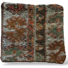 Ottoman Pouffe Art Deco Eskitme Özel Seri Halı El Dokuması Vintage Kırlent Minder 30X30CM (026)