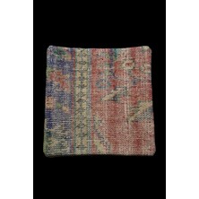 Ottoman Pouffe Art Deco Bohem Özel Seri Halı El Dokuması Vintage Kırlent Minder 40X40CM (0152)