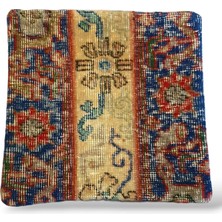 Ottoman Pouffe Art Deco Bohem Eskitme Özel Seri Halı El Dokuması Vintage Kırlent Minder 40X40CM (0258)