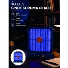 Elivora Uv Işıklı Şarj Edilebilir Sinek Yok Edici Elektrikli Lamba Mavi