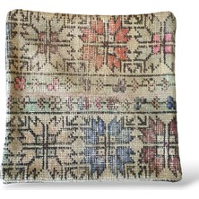 Ottoman Pouffe Bohem Halı El Dokuması Vintage Kırlent Minder 40X40CM 289
