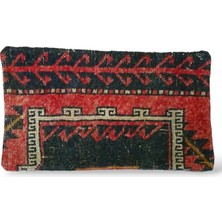 Ottoman Pouffe Art Deco Bohem Eskitme Özel Seri Halı El Dokuması Vintage Kırlent Minder 30X50CM [61]