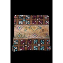 Ottoman Pouffe Art Deco Özel Seri Halı El Dokuması Vintage Kırlent Minder 40X40CM (0103)