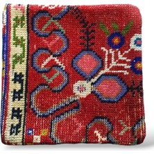 Ottoman Pouffe Art Deco Bohem Özel Seri Halı El Dokuması Vintage Kırlent Minder 30X30CM [029]